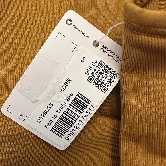 Lululemon Ebb to Train Bra Womens 10 Spiced Bronze NWT Expired Color! - Picture 7 of 7